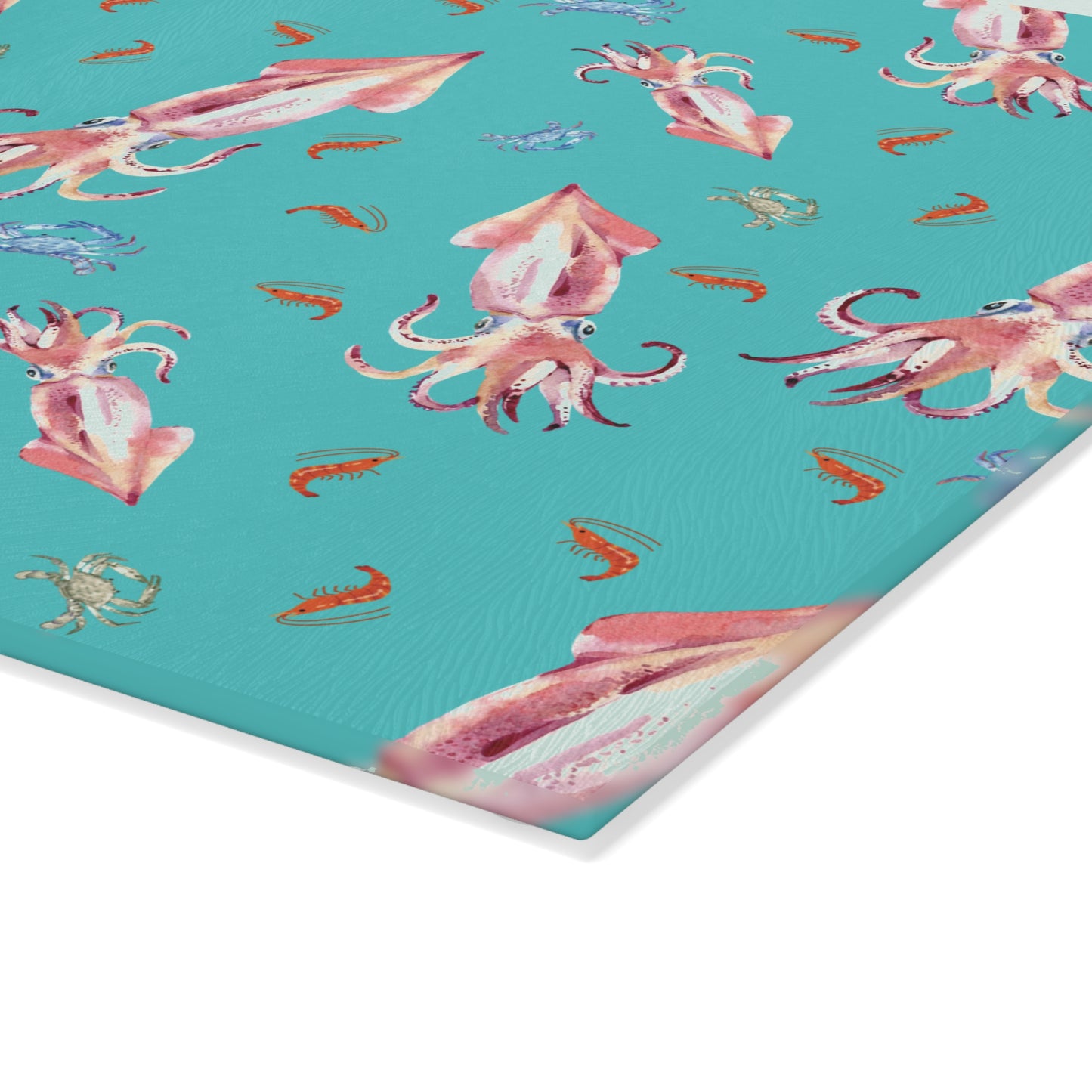 Squid Dining  - Glass Cutting Board