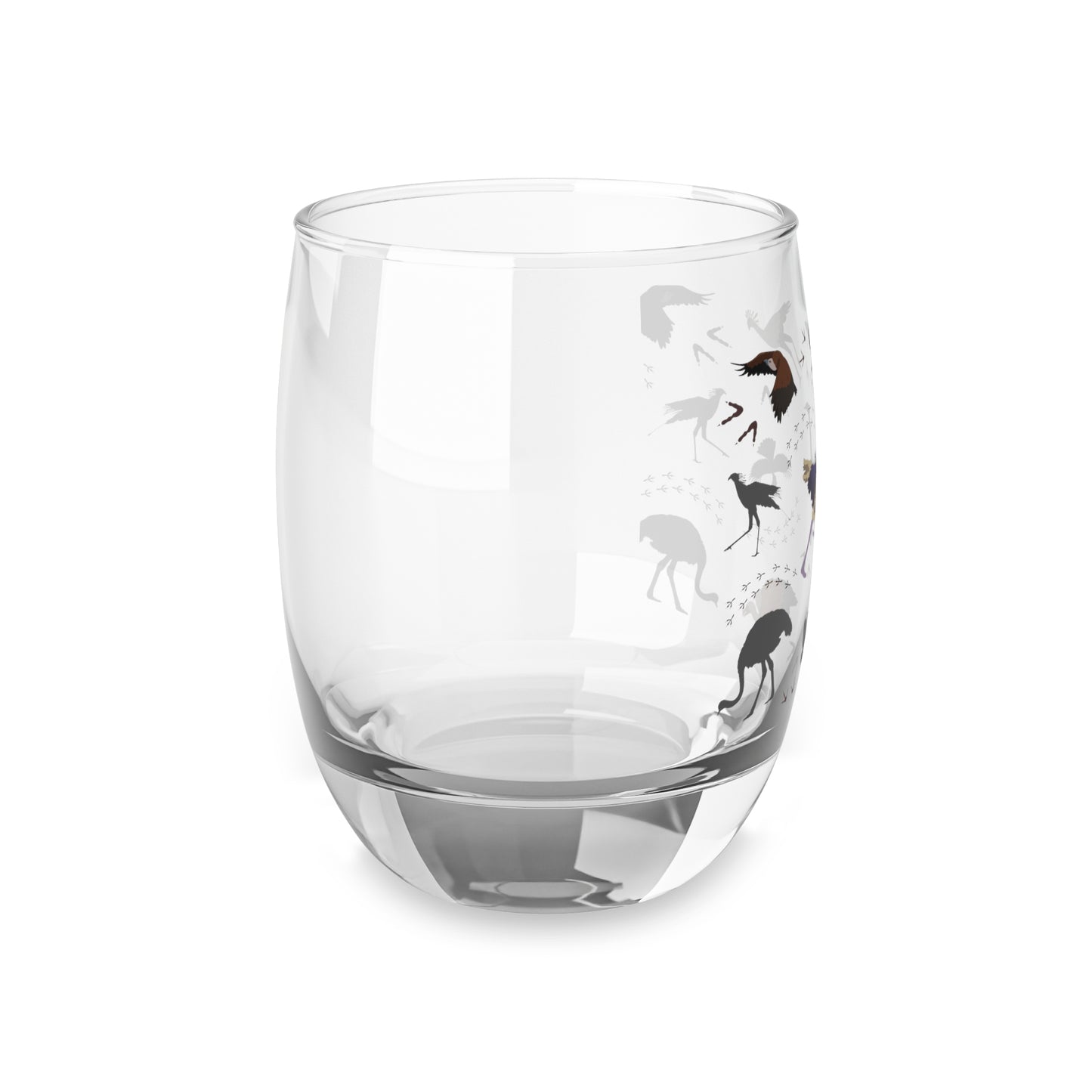 Safari Bird Print Whiskey Glass - Perfect Gift for Animal Lovers, Home Bar Decor, or Special Occasions
