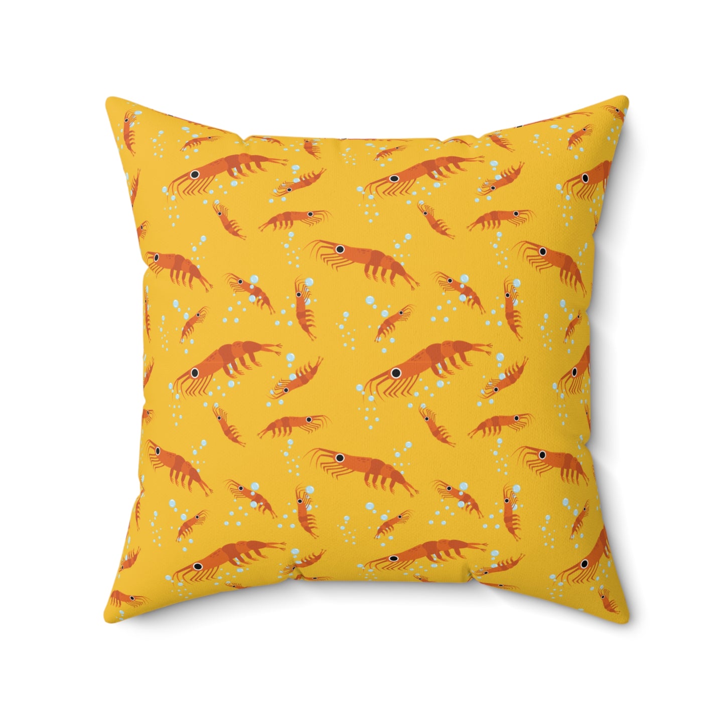 Dancing Shrimp Lux Faux Suede Throw Pillow with Insert - 18" x 18", 20" x 20"