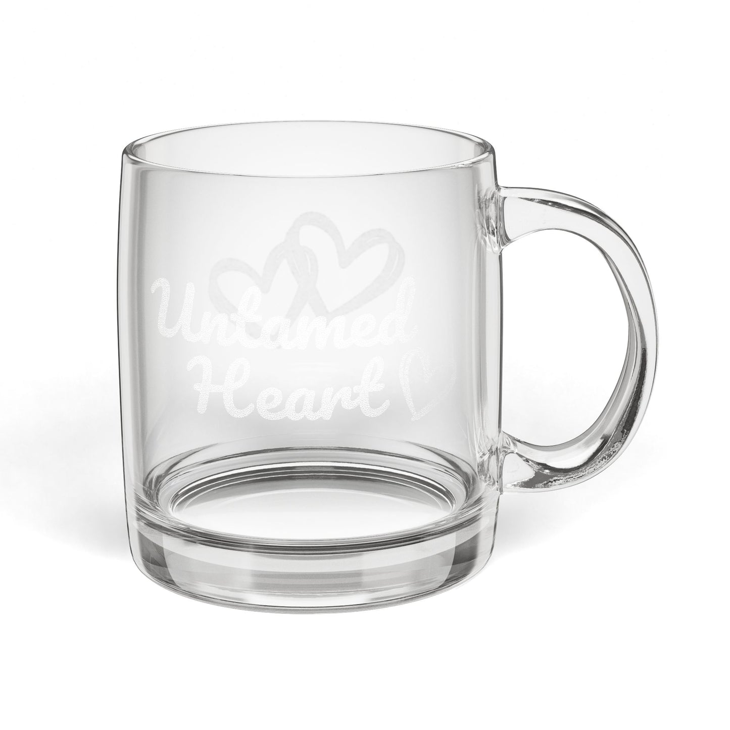 UNTAMED HEART Engraved Coffee Mug, Custom Gift for Coffee Lovers, Unique Housewarming Present, Engraved Glassware for Any Occasion