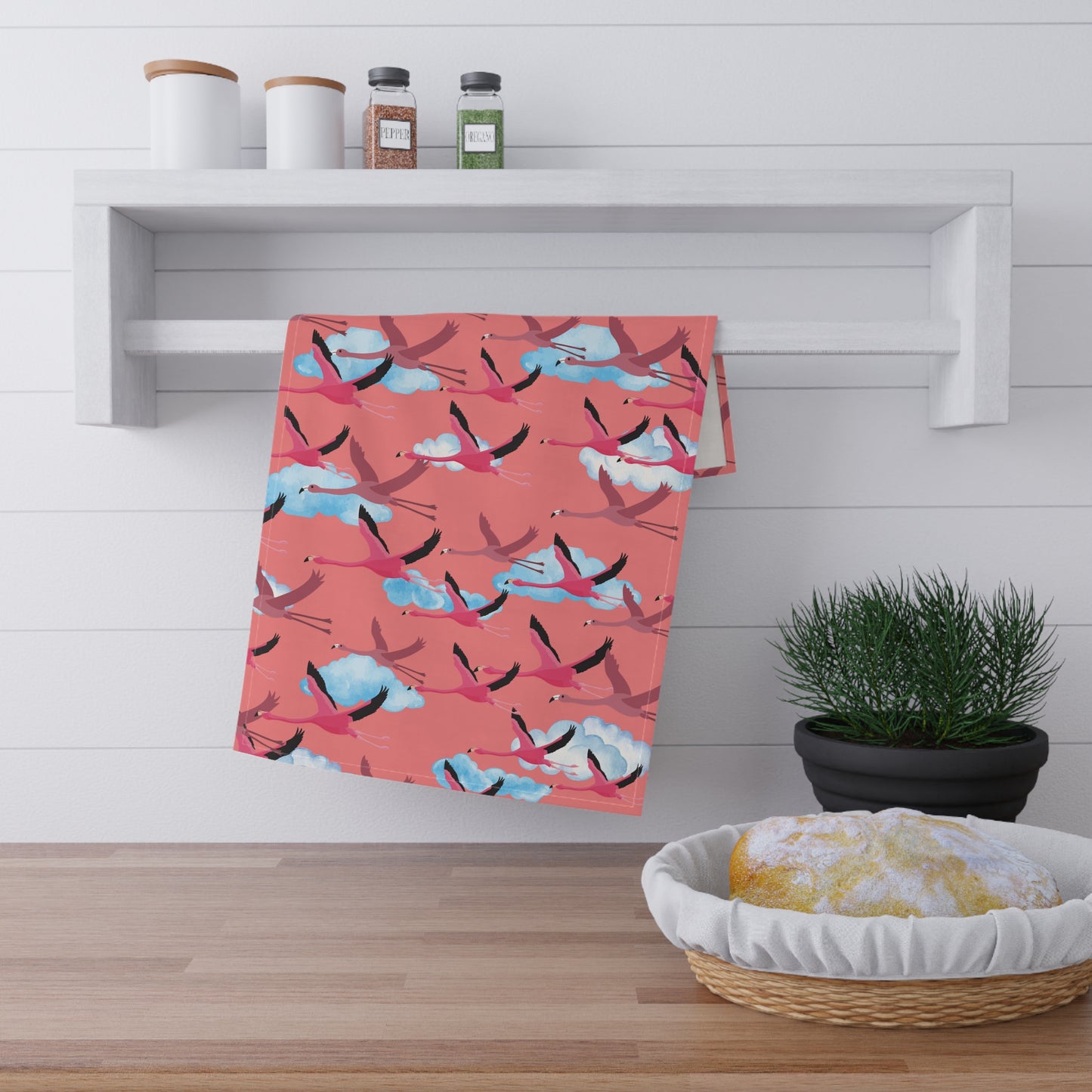 Flying Flamingo Tea Towels