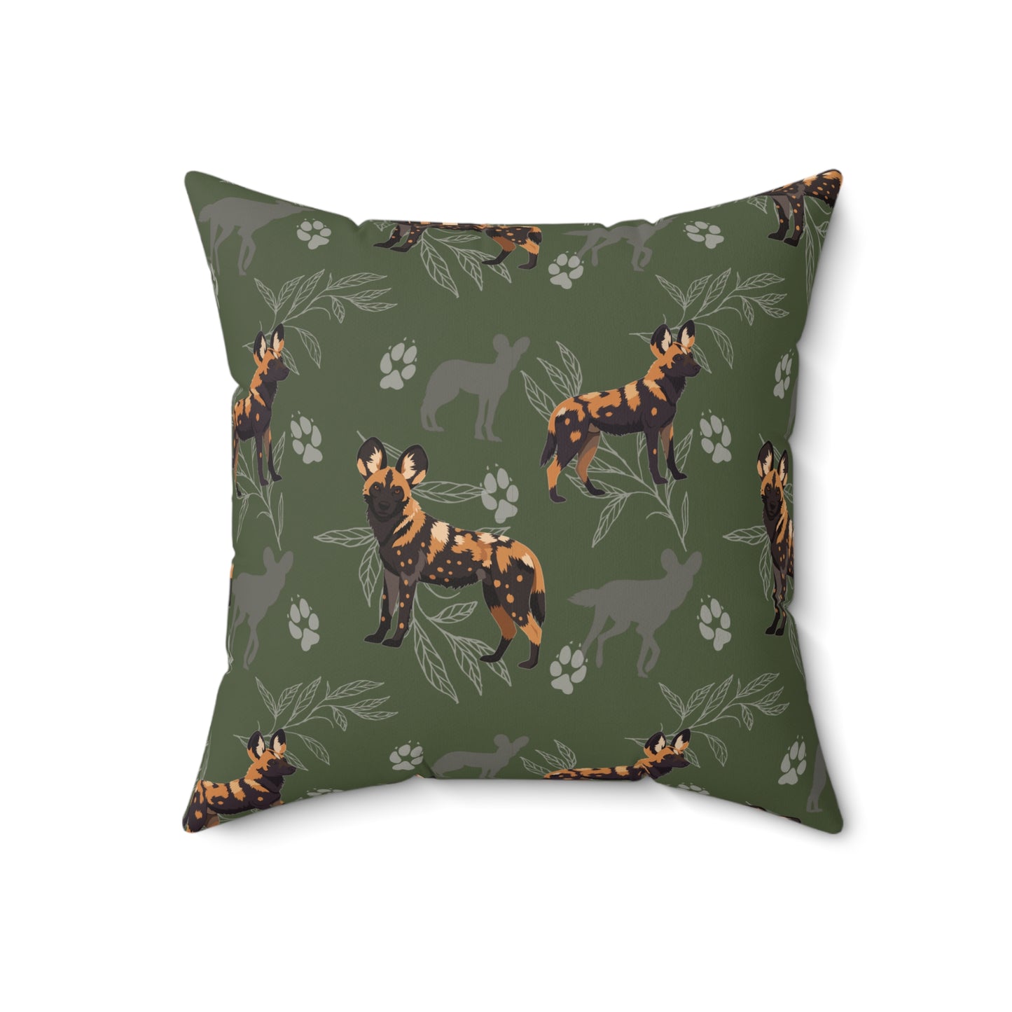 Wild Dog Pack Lux Faux Suede Throw Pillow with Insert - 18" x 18", 20" x 20"