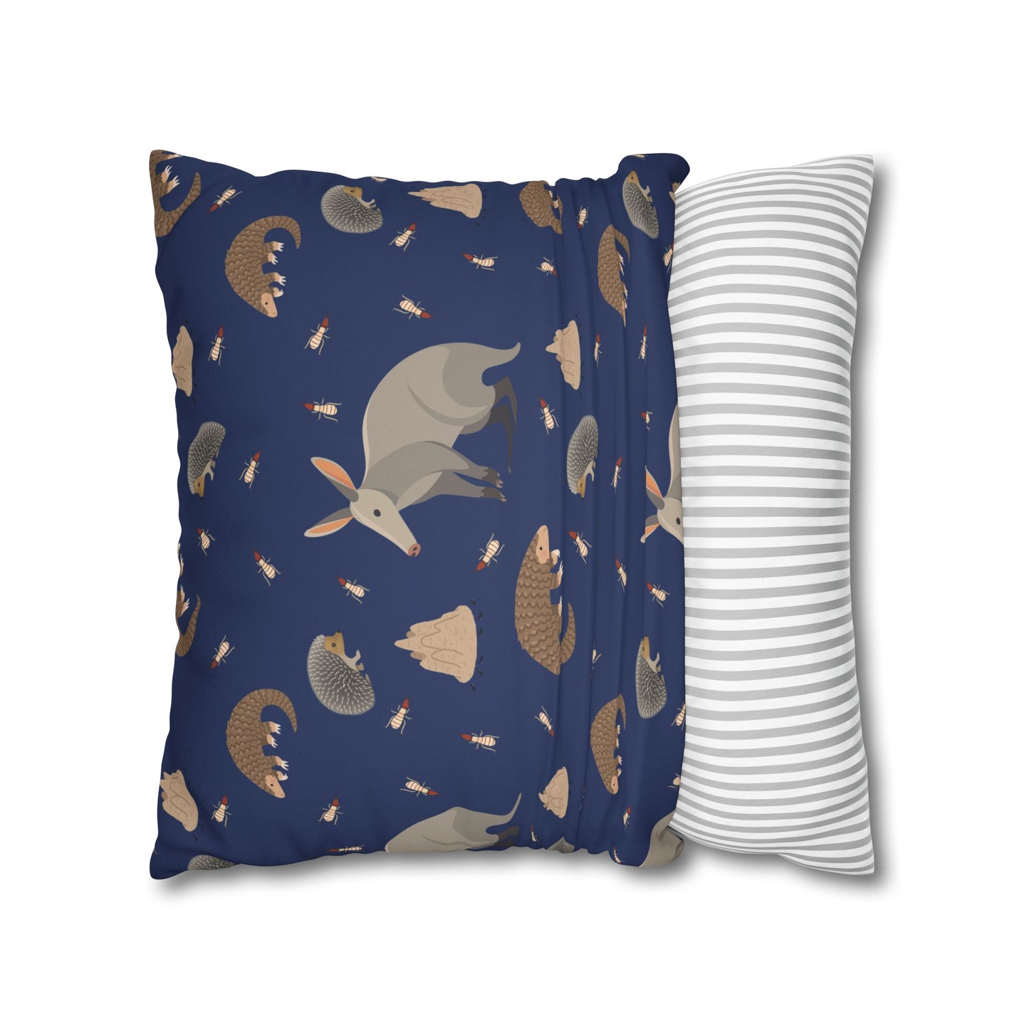 Nocturnal Animal Lux Faux Suede Throw Pillow Cover – 18" x 18" & 20" x 20"