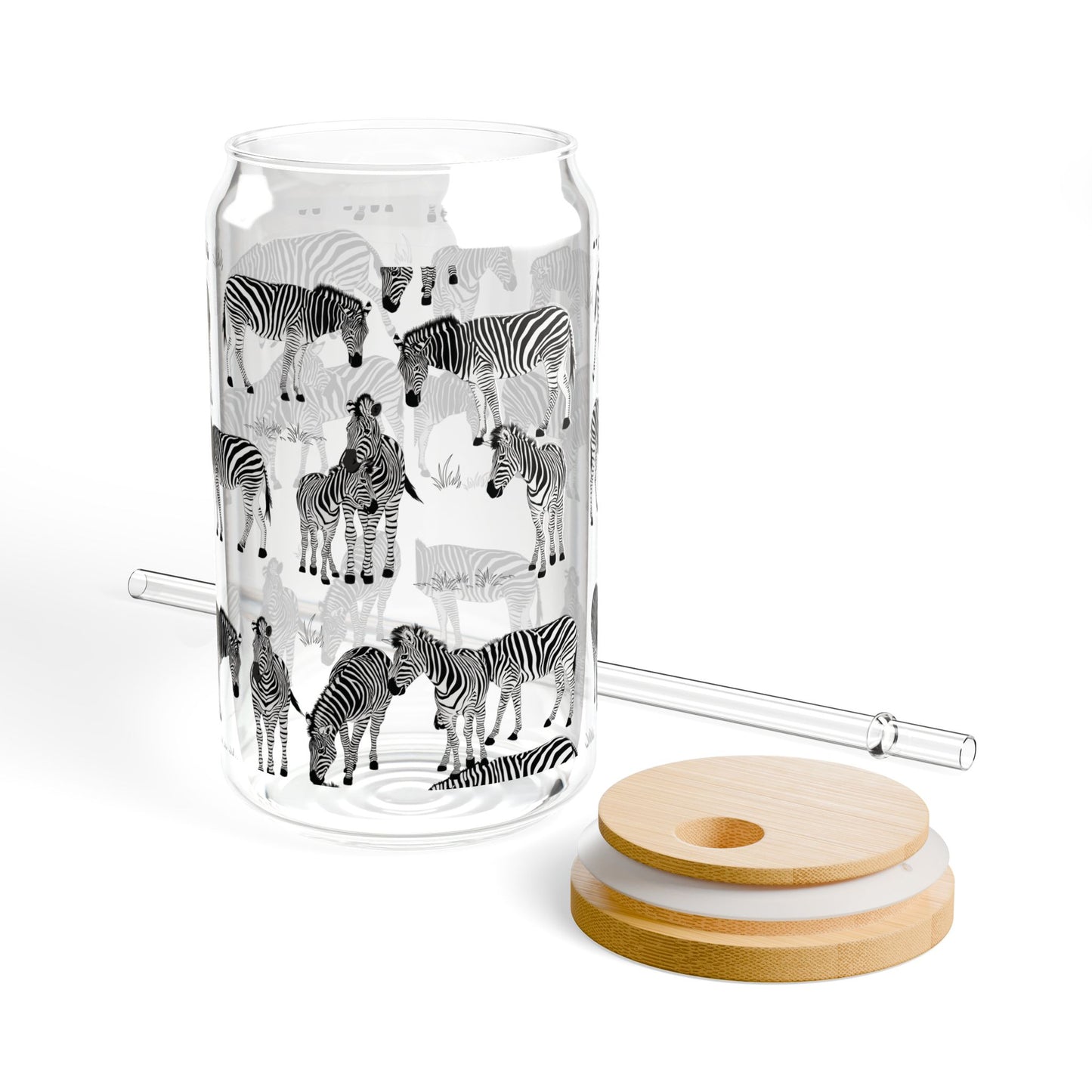 Zebra Herd Sipper Glass