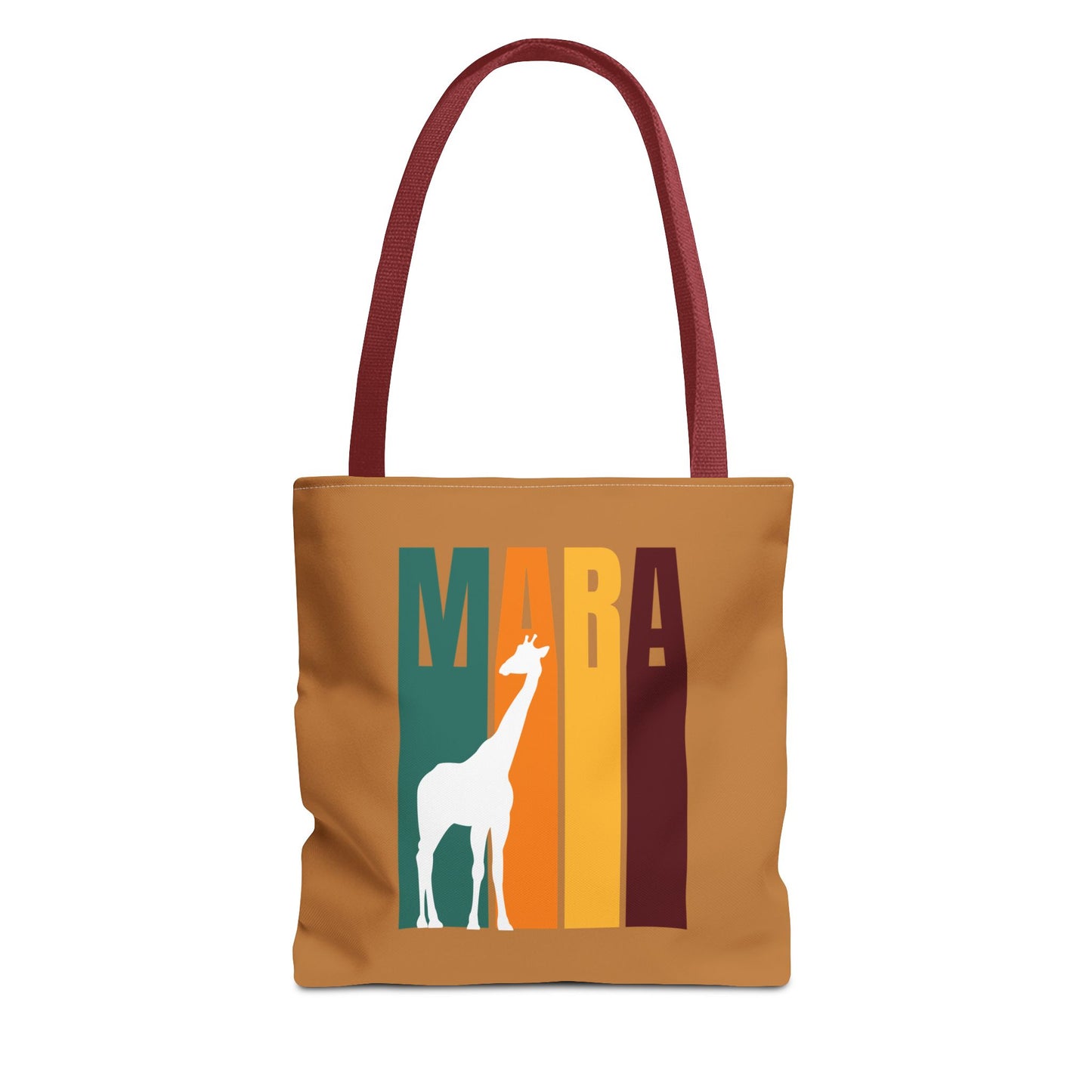 Giraffe Print Tote Bag (Light Brown), Masai Mara Safari, Eco-Friendly Shopping Tote, Stylish Animal Lovers Gift, Casual Handbag, Birthday or Holiday Gift