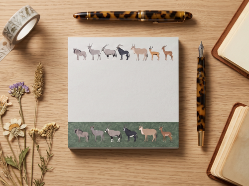 Antelope Safari Sticky Notes - Wildlife Memo Pad