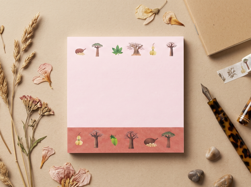 Baobab Safari Sticky Notes - Wildlife Memo Pad
