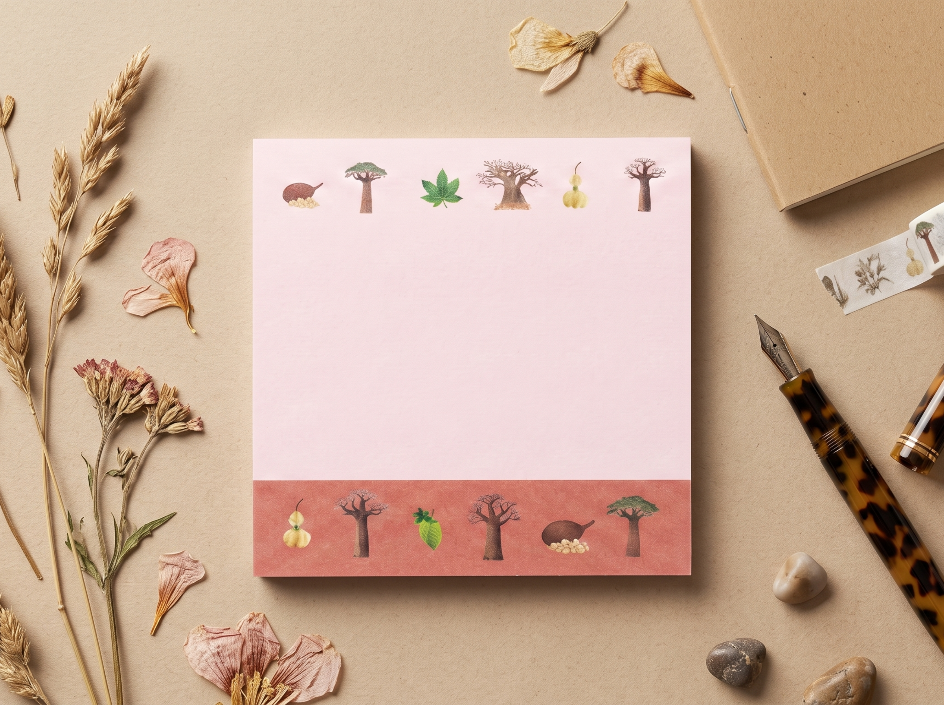 Baobab Safari Sticky Notes - Wildlife Memo Pad