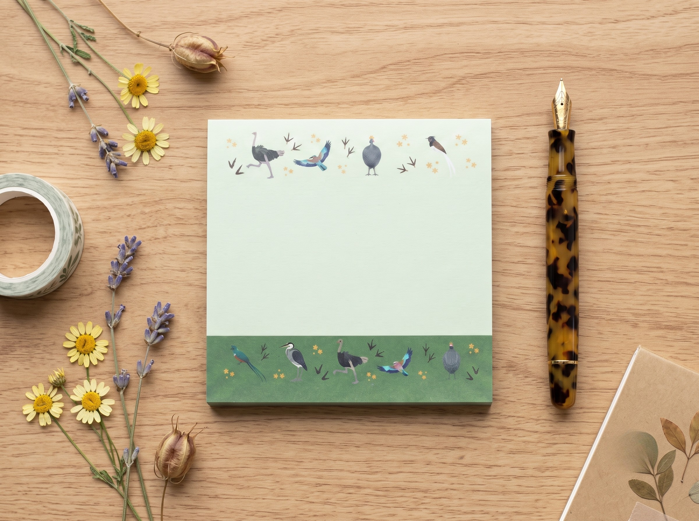 Safari Birds Safari Sticky Notes - Wildlife Memo Pad