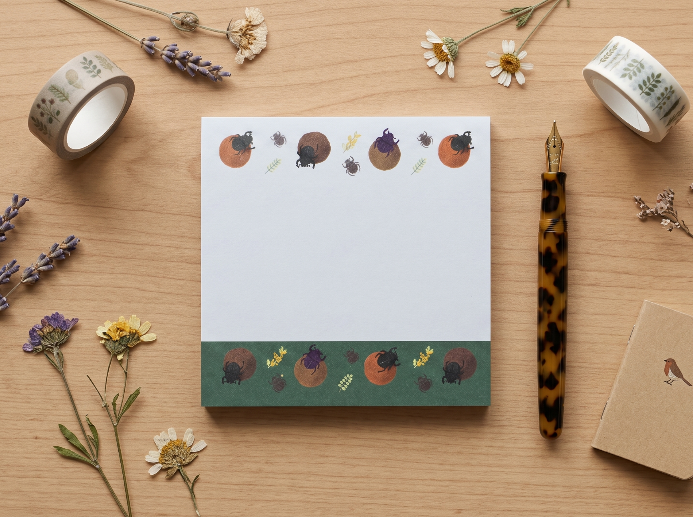 Dung Beetle Safari Sticky Notes - Wildlife Memo Pad