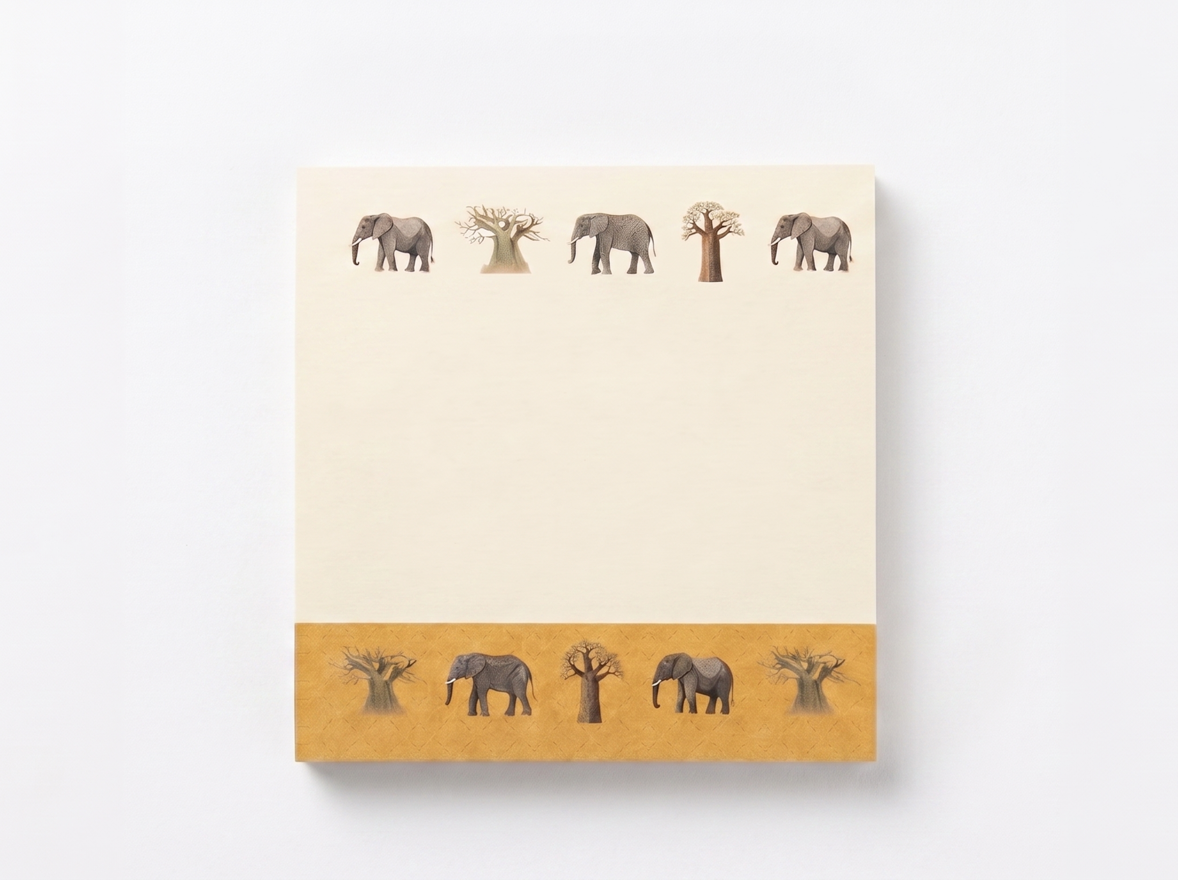Elephant Safari Sticky Notes - Wildlife Memo Pad