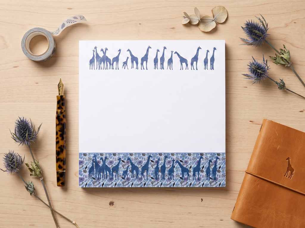 Giraffe Safari Sticky Notes - Wildlife Memo Pad