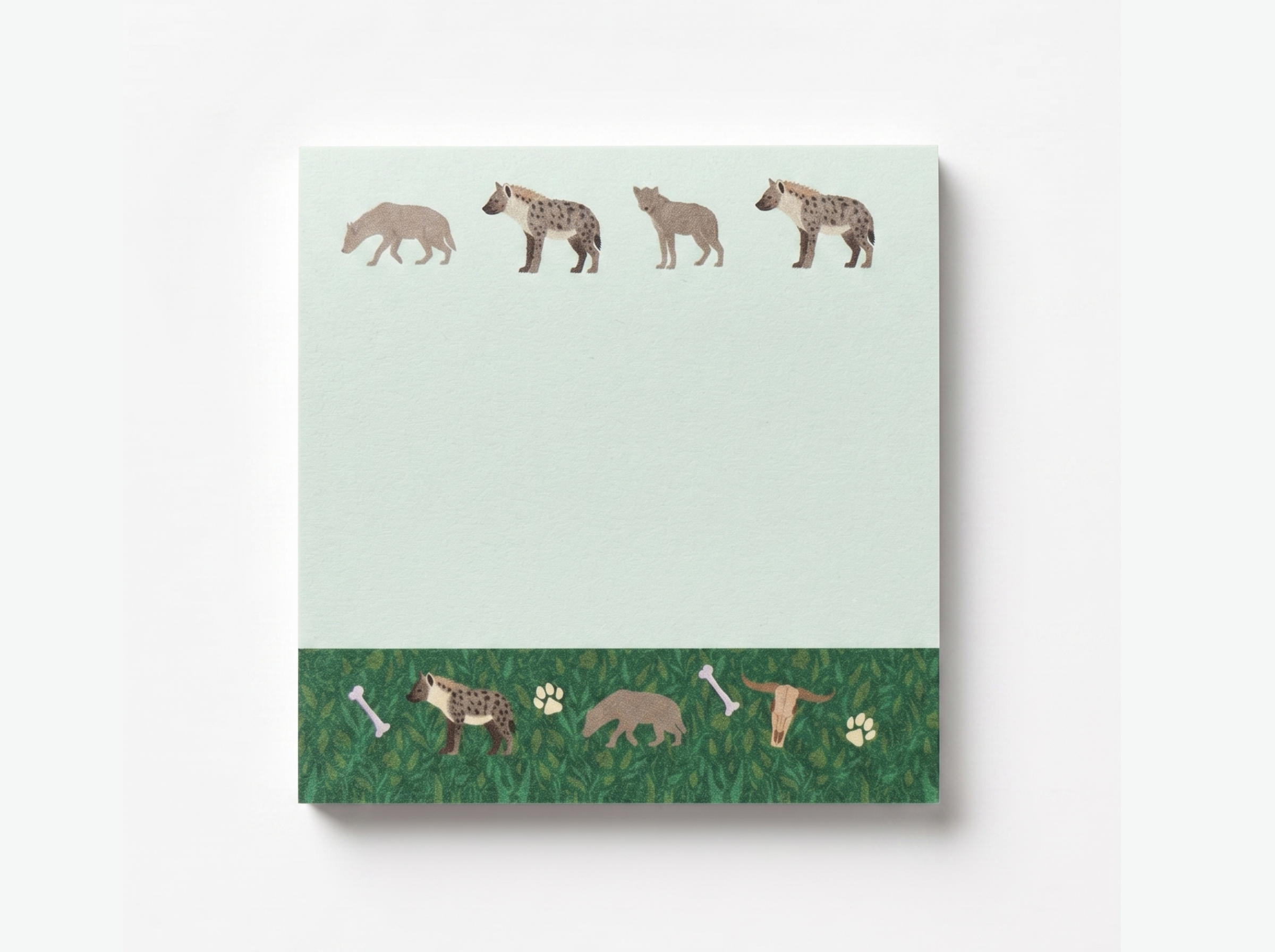 Hyena Safari Sticky Notes - Wildlife Memo Pad