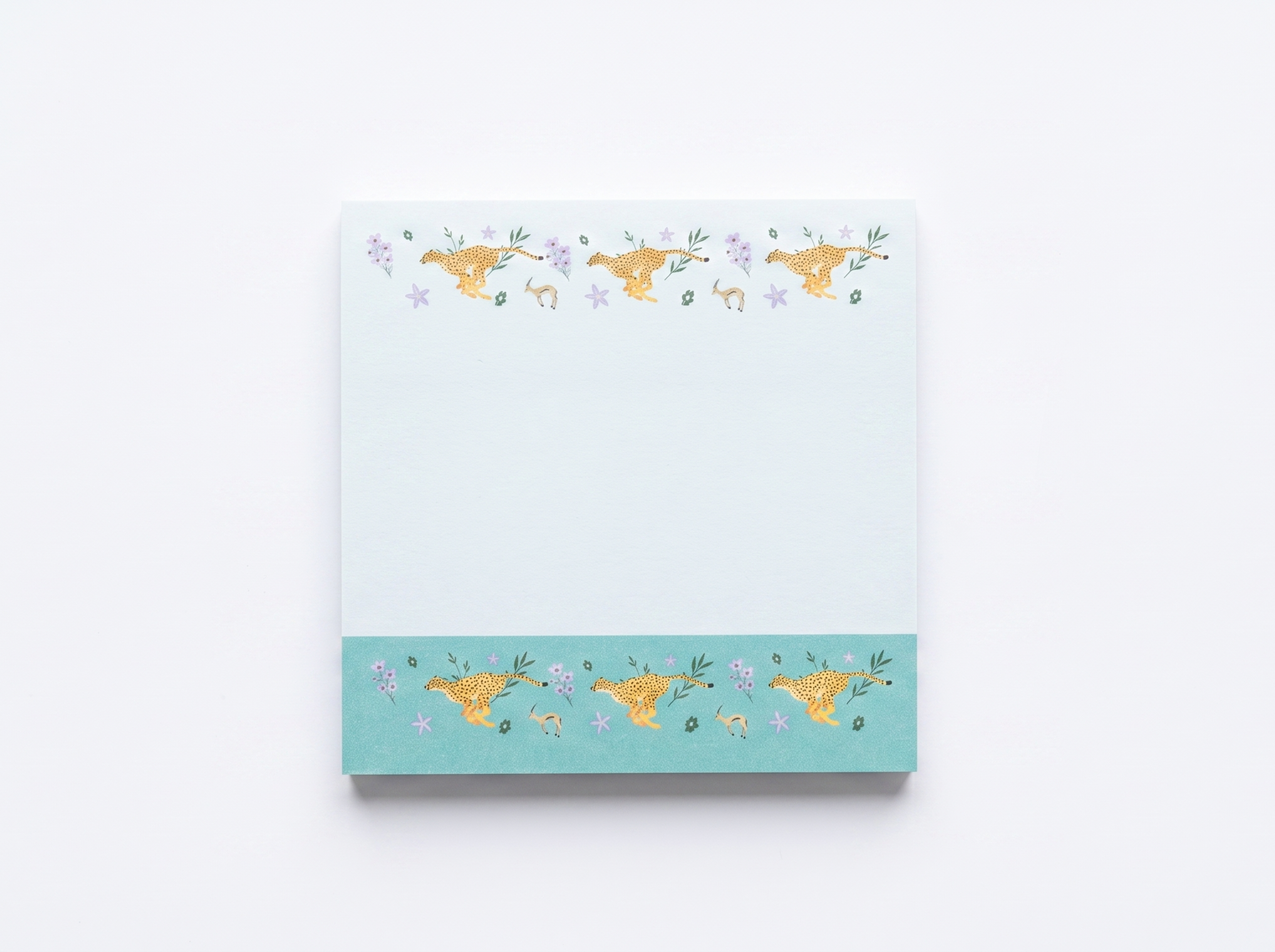 Cheetah Safari Sticky Notes - Wildlife Memo Pad