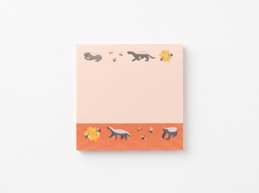 Honey Badger Safari Sticky Notes - Wildlife Memo Pad