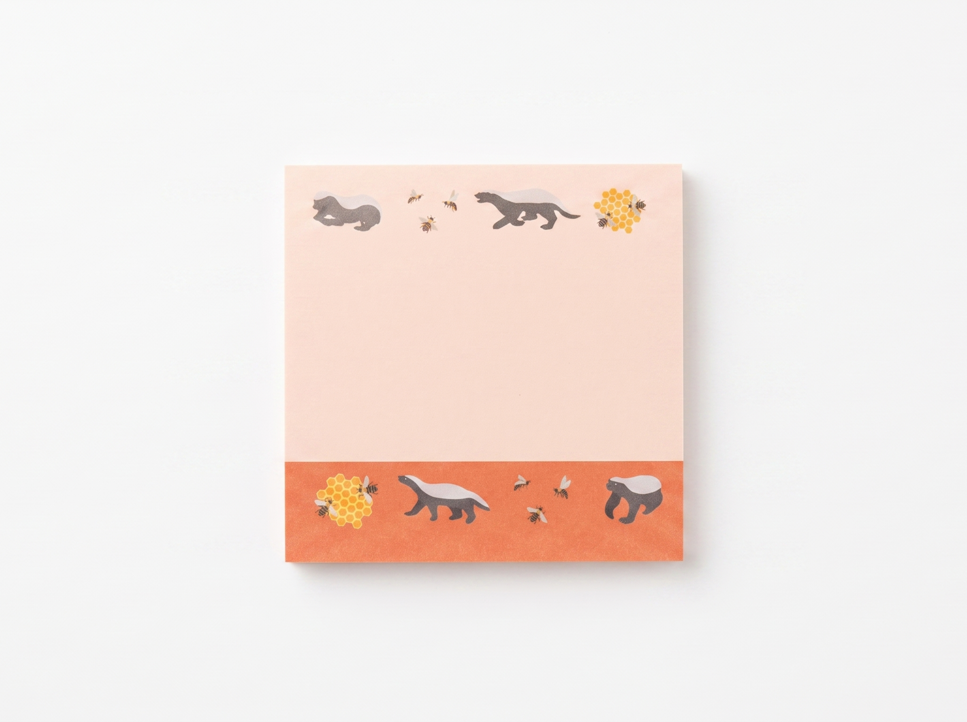 Honey Badger Safari Sticky Notes - Wildlife Memo Pad