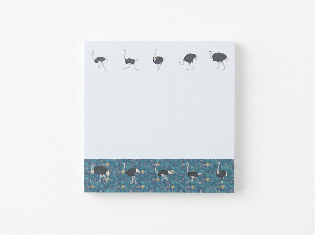 Ostrich Safari Sticky Notes - Wildlife Memo Pad