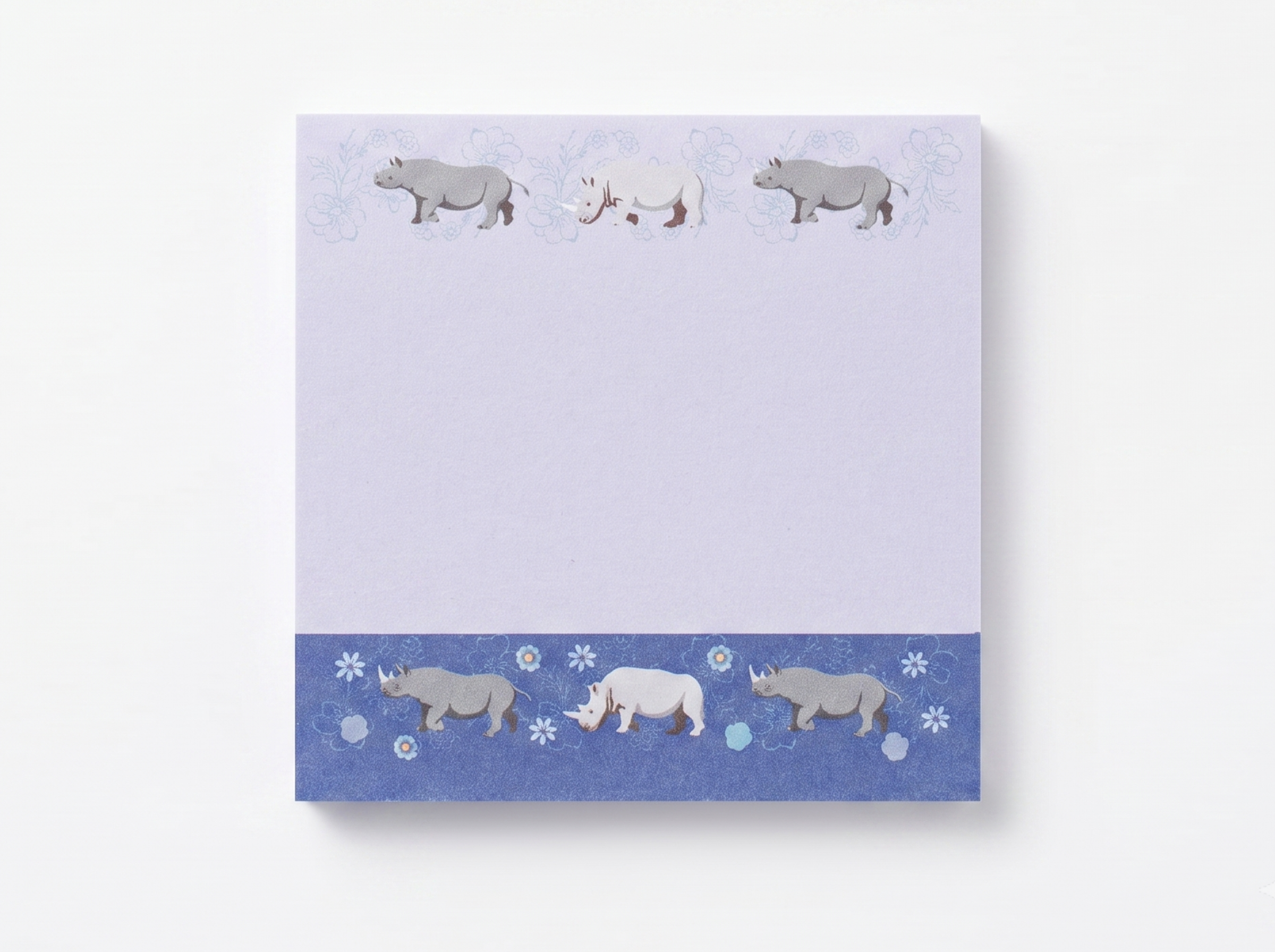 Rhino Safari Sticky Notes - Wildlife Memo Pad