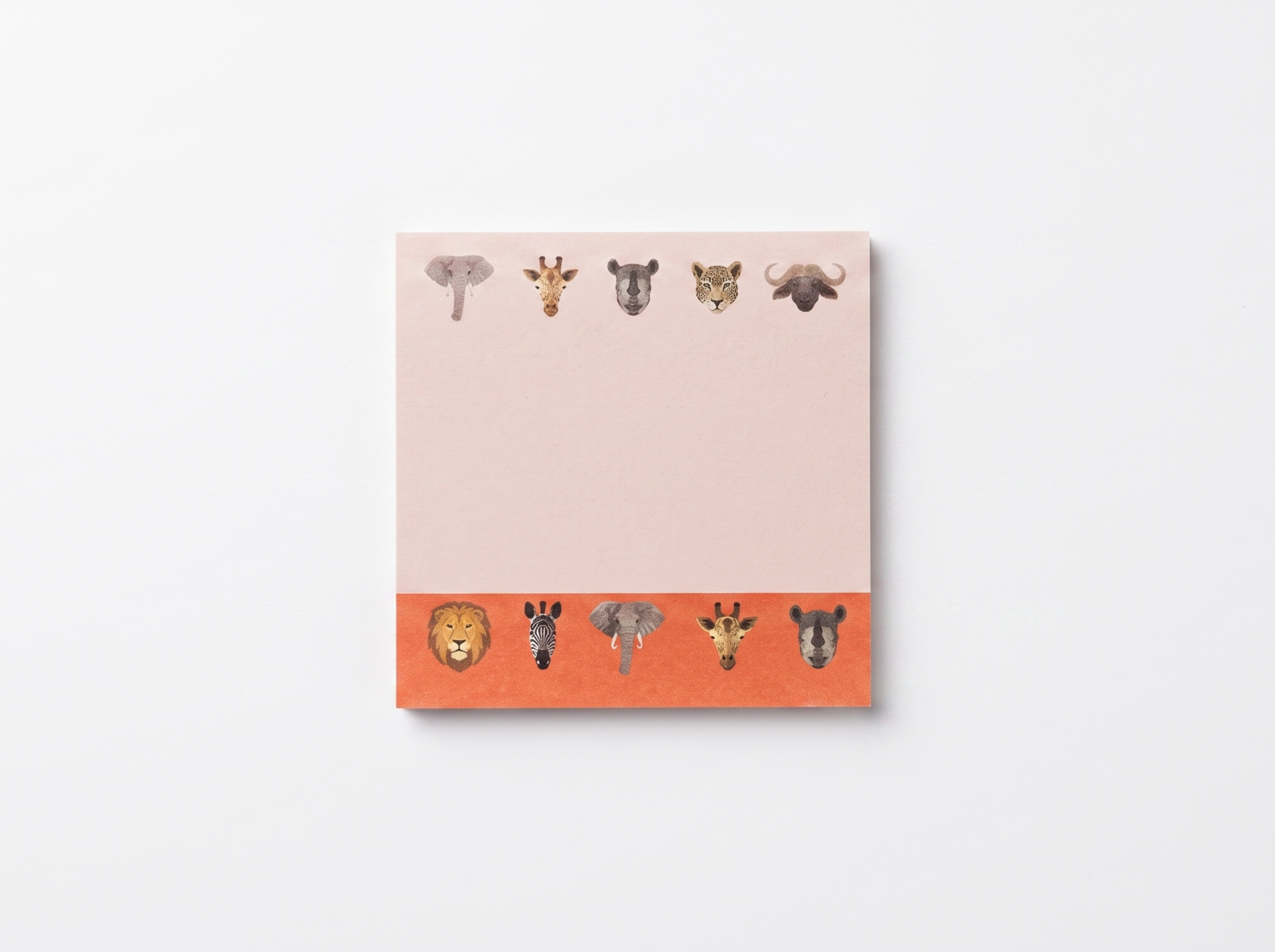 Safari Animal Faces Safari Sticky Notes - Wildlife Memo Pad
