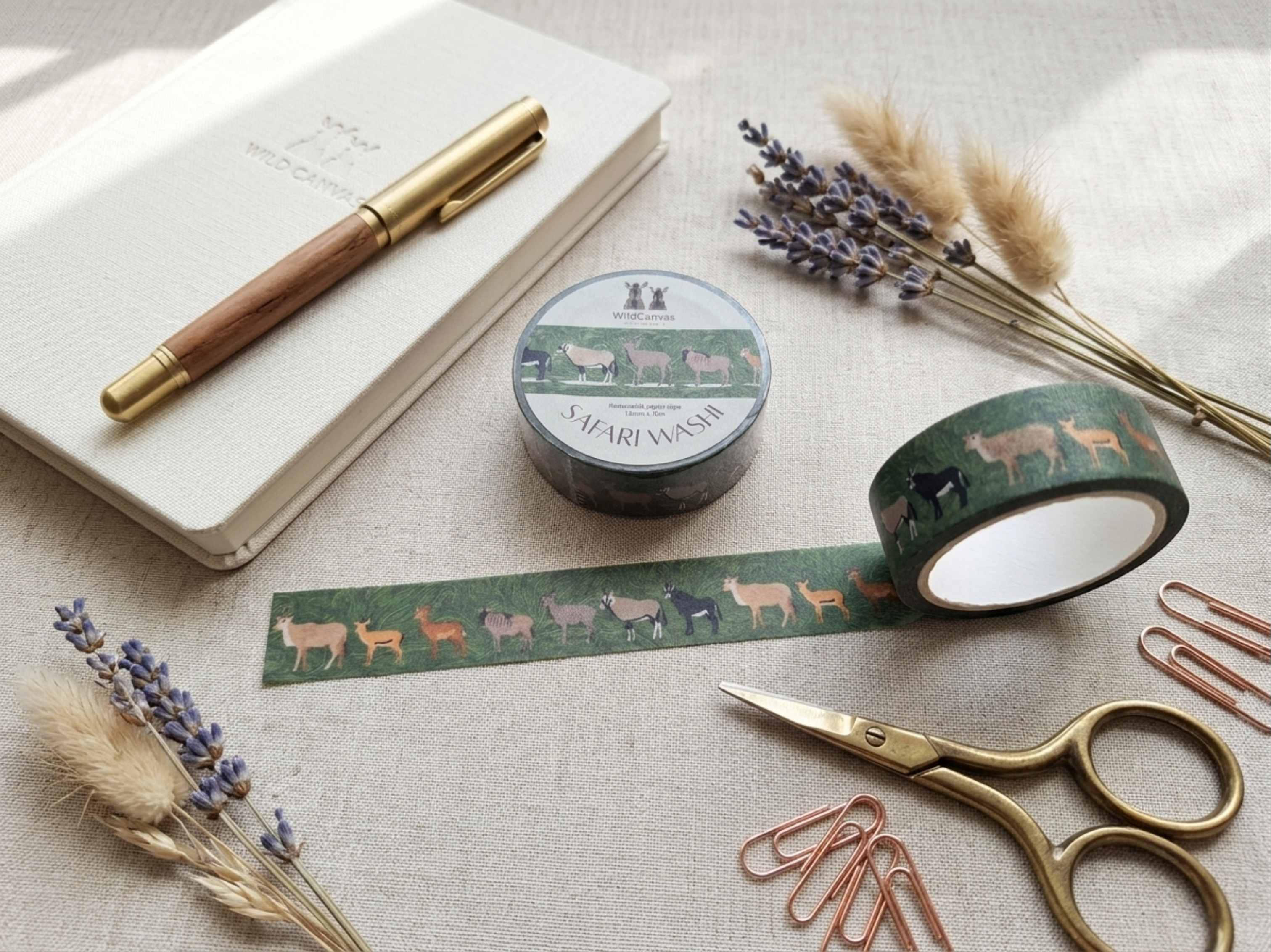 Safari Washi Tape Antelope - Wildlife Craft Tape