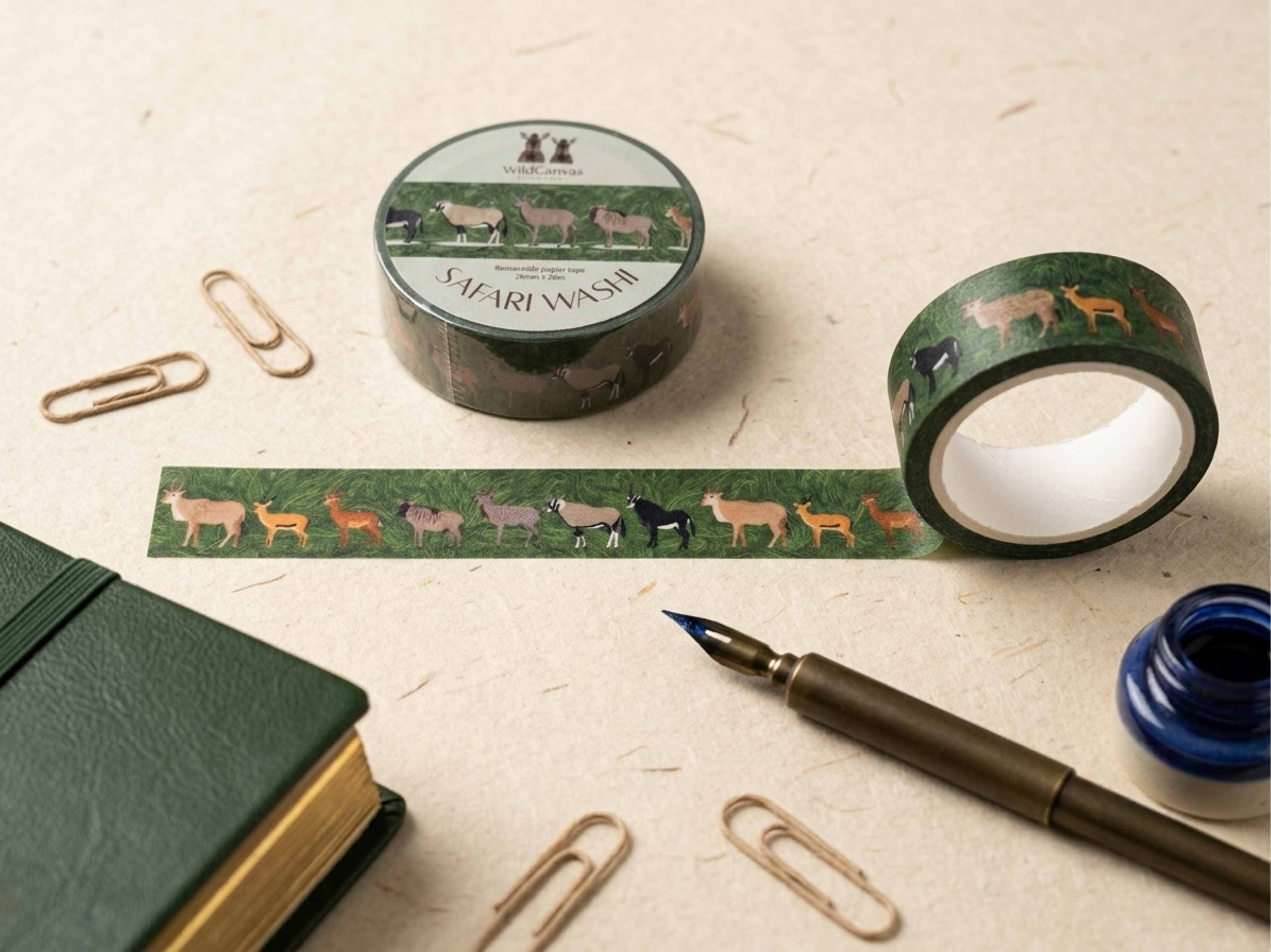 Safari Washi Tape Antelope - Wildlife Craft Tape
