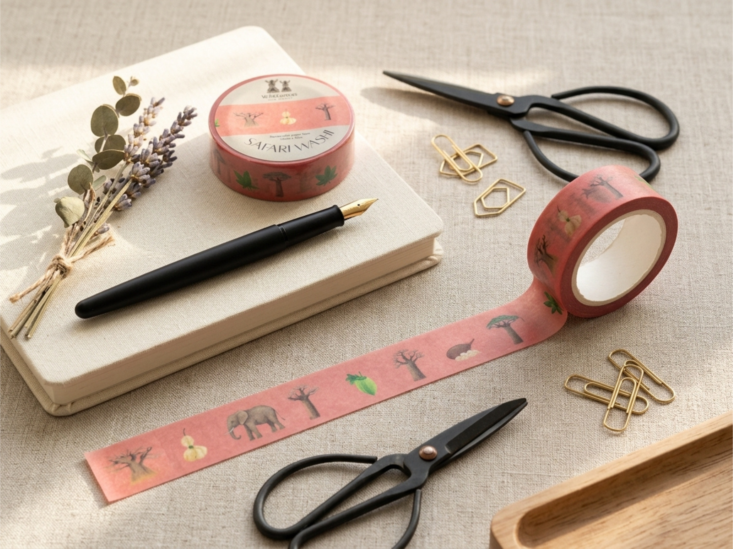 Safari Washi Tape Baobab - Wildlife Craft Tape