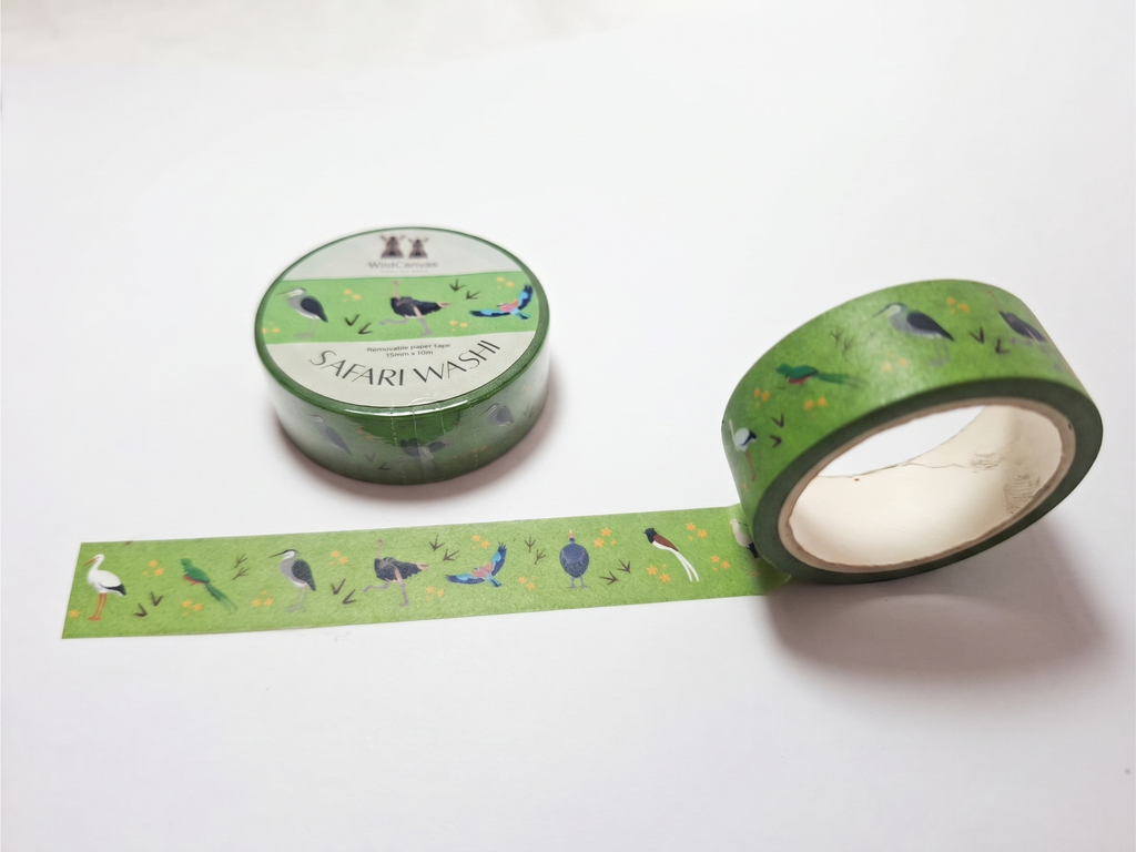 Safari Washi Tape Safari Birds- Wildlife Craft Tape