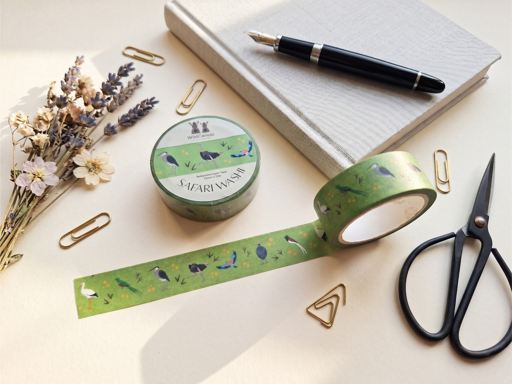 Safari Washi Tape Safari Birds- Wildlife Craft Tape