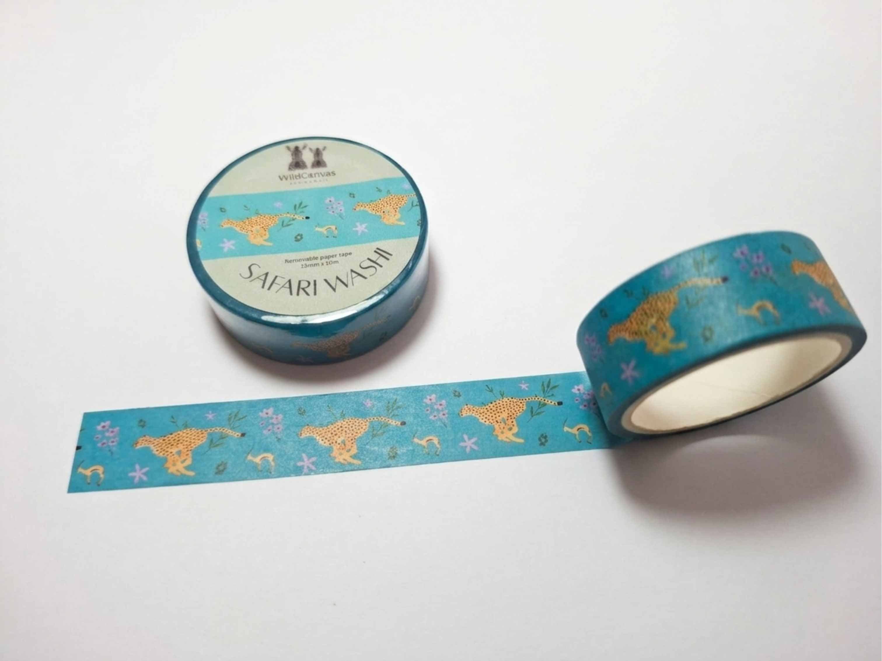 Safari Washi Tape Cheetah - Wildlife Craft Tape