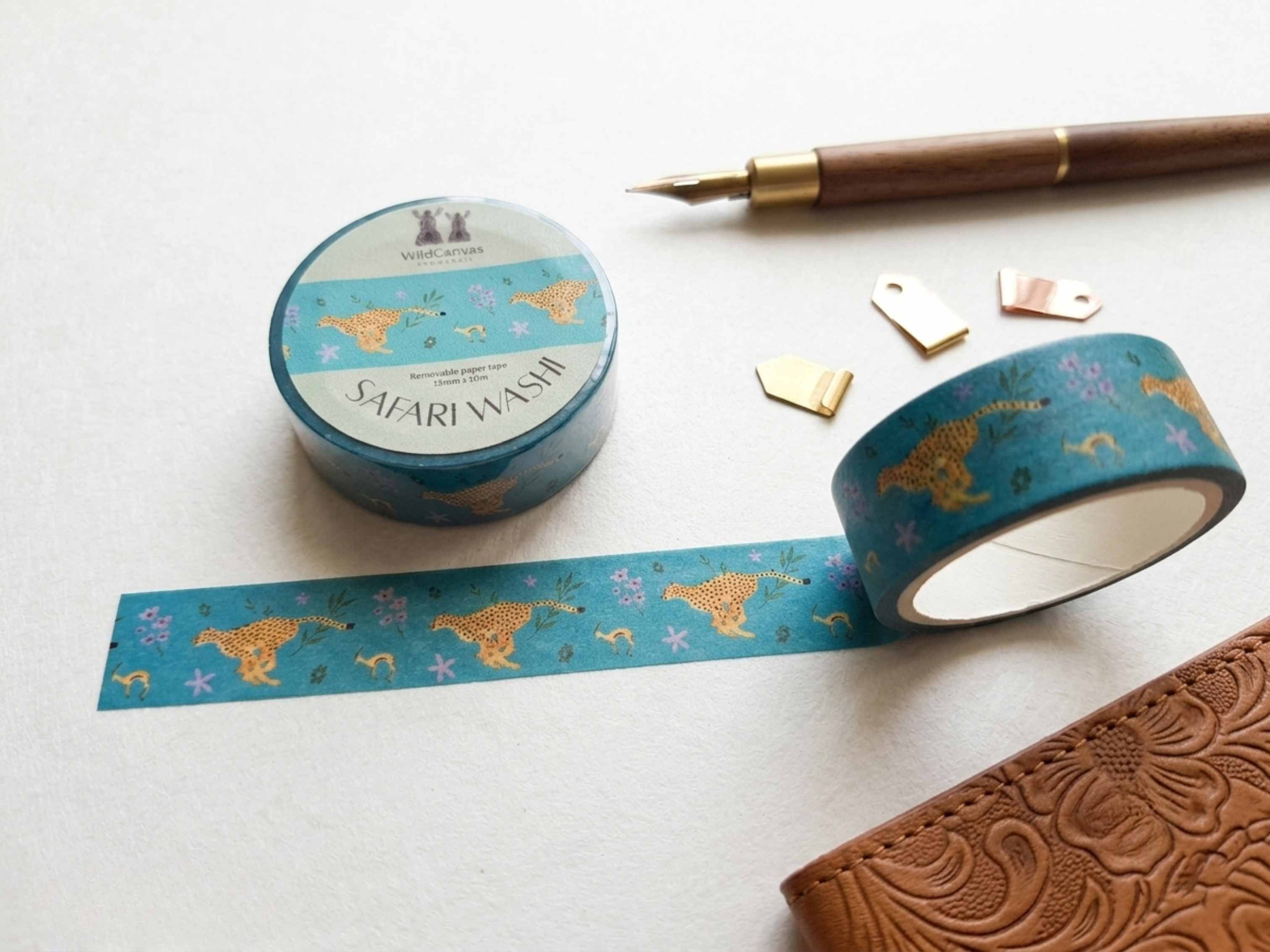 Safari Washi Tape Cheetah - Wildlife Craft Tape