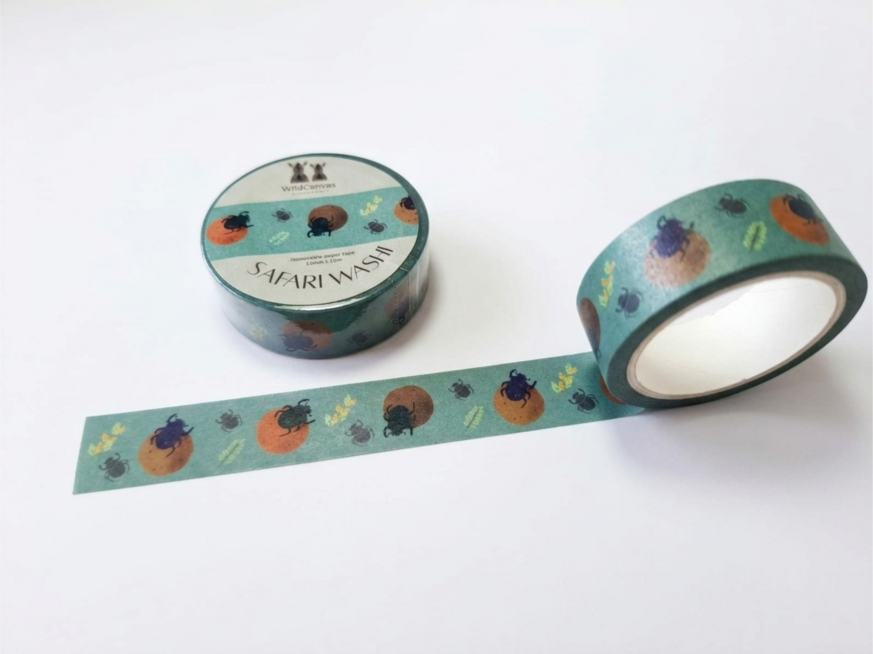 Safari Washi Tape Dung Beetle - Wildlife Craft Tape