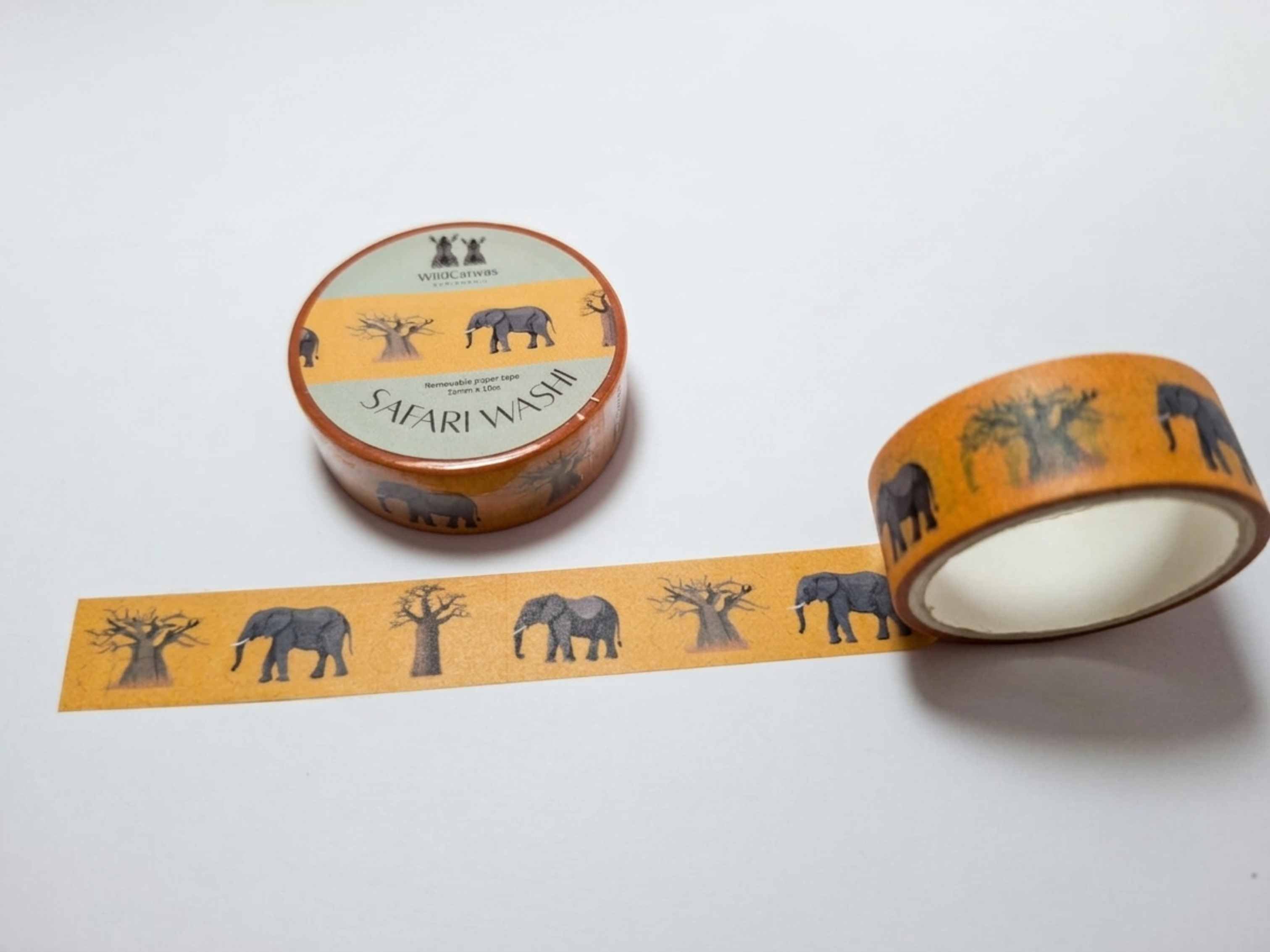 Safari Washi Tape Elephant - Wildlife Craft Tape