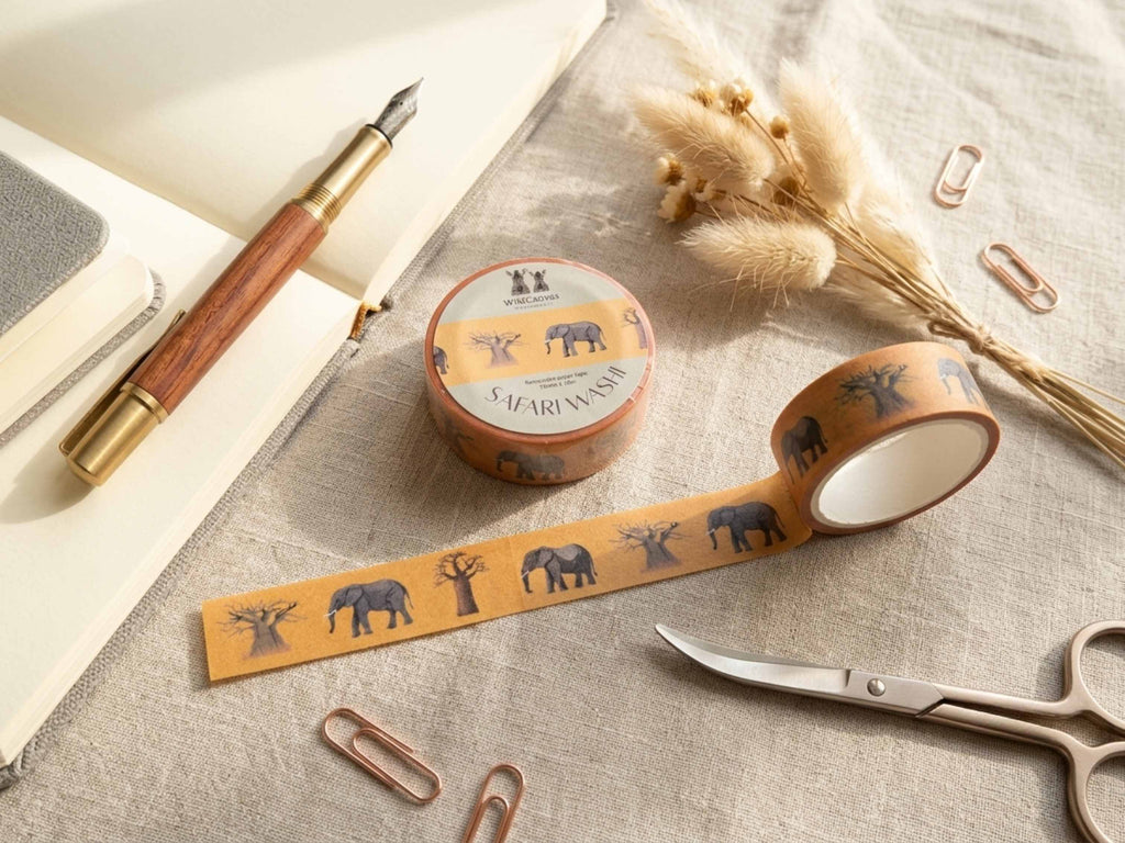 Safari Washi Tape Elephant - Wildlife Craft Tape