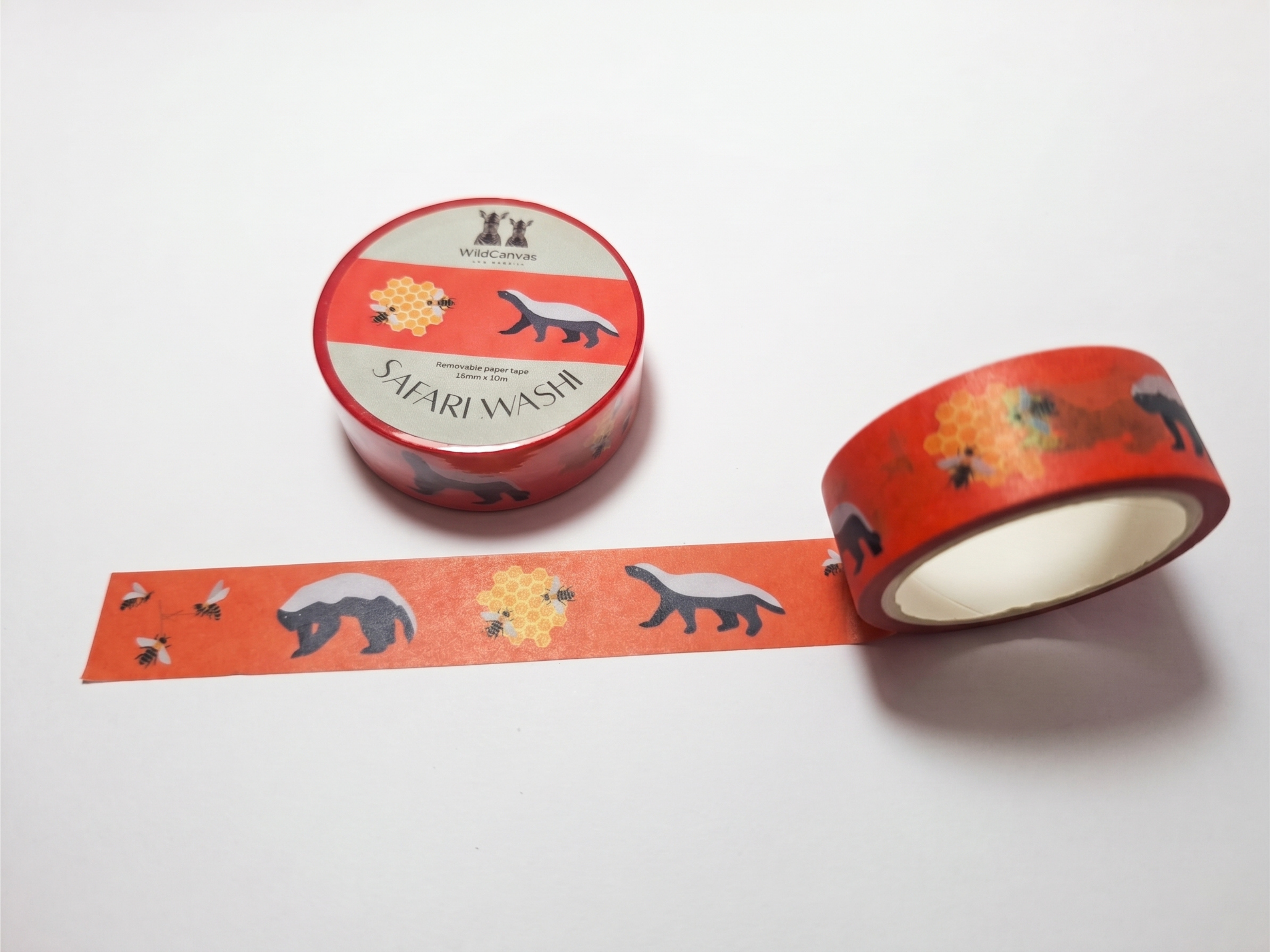 Safari Washi Tape Honey Badger - Wildlife Craft Tape