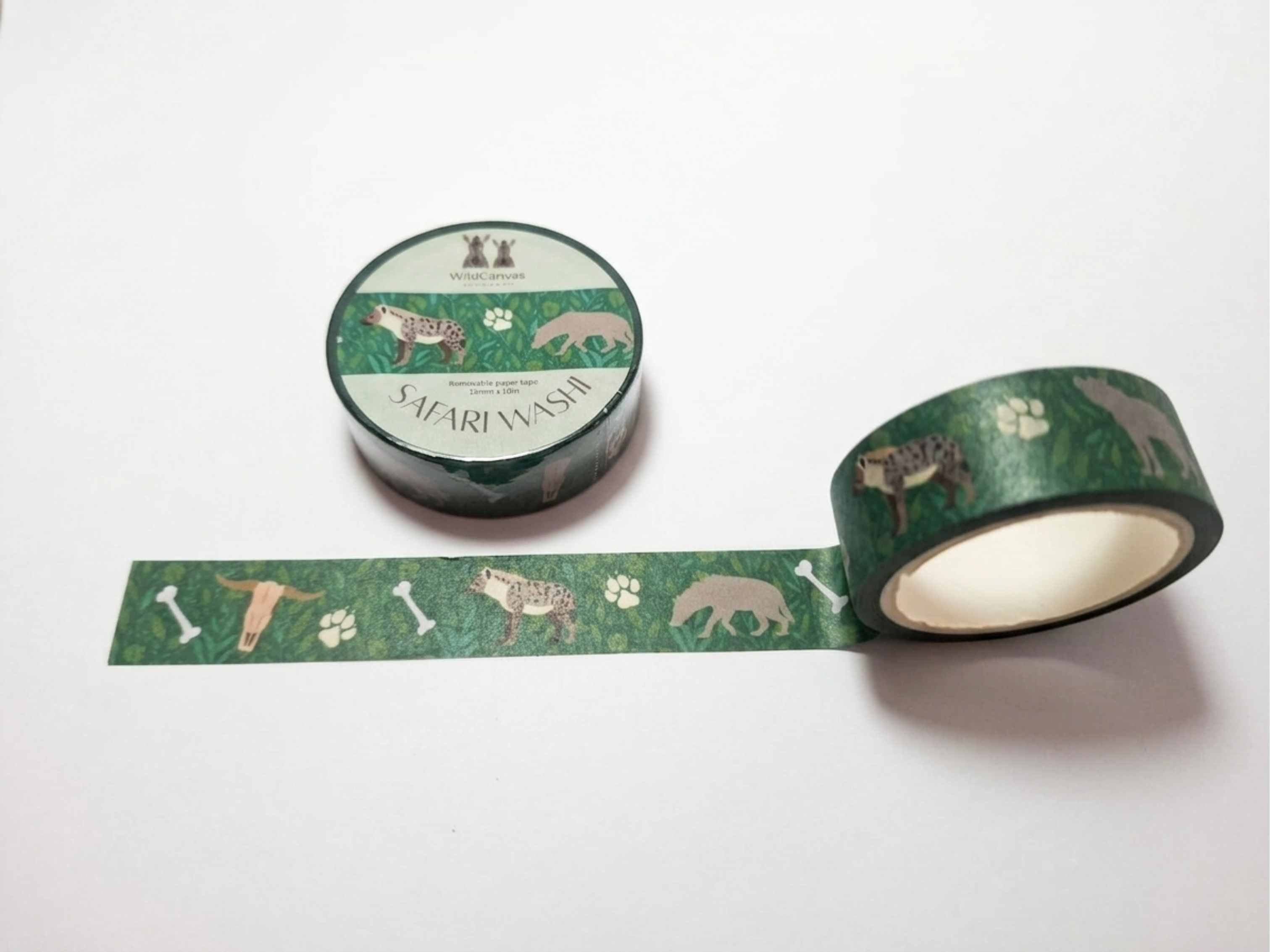 Safari Washi Tape Hyena - Wildlife Craft Tape