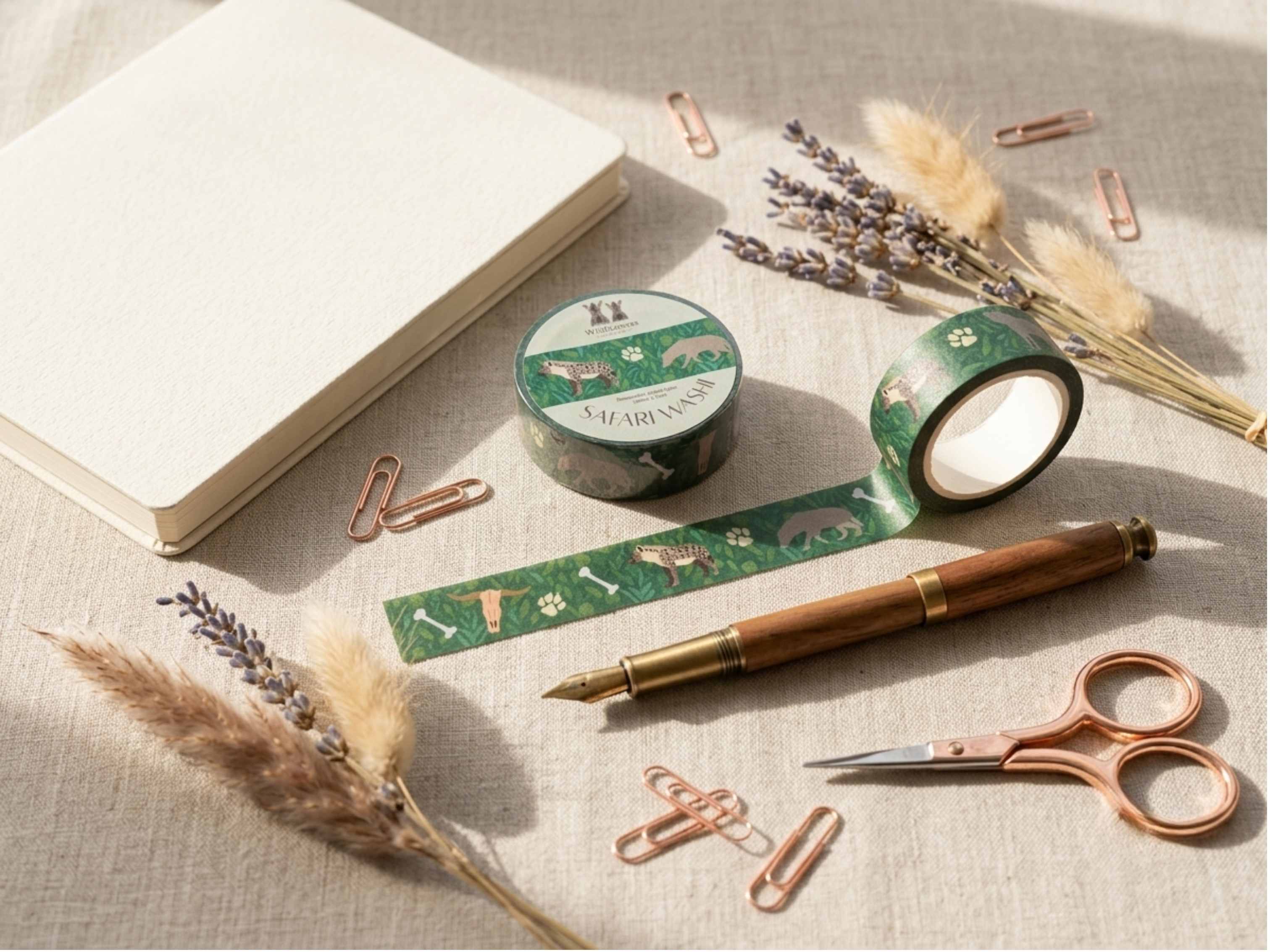 Safari Washi Tape Hyena - Wildlife Craft Tape