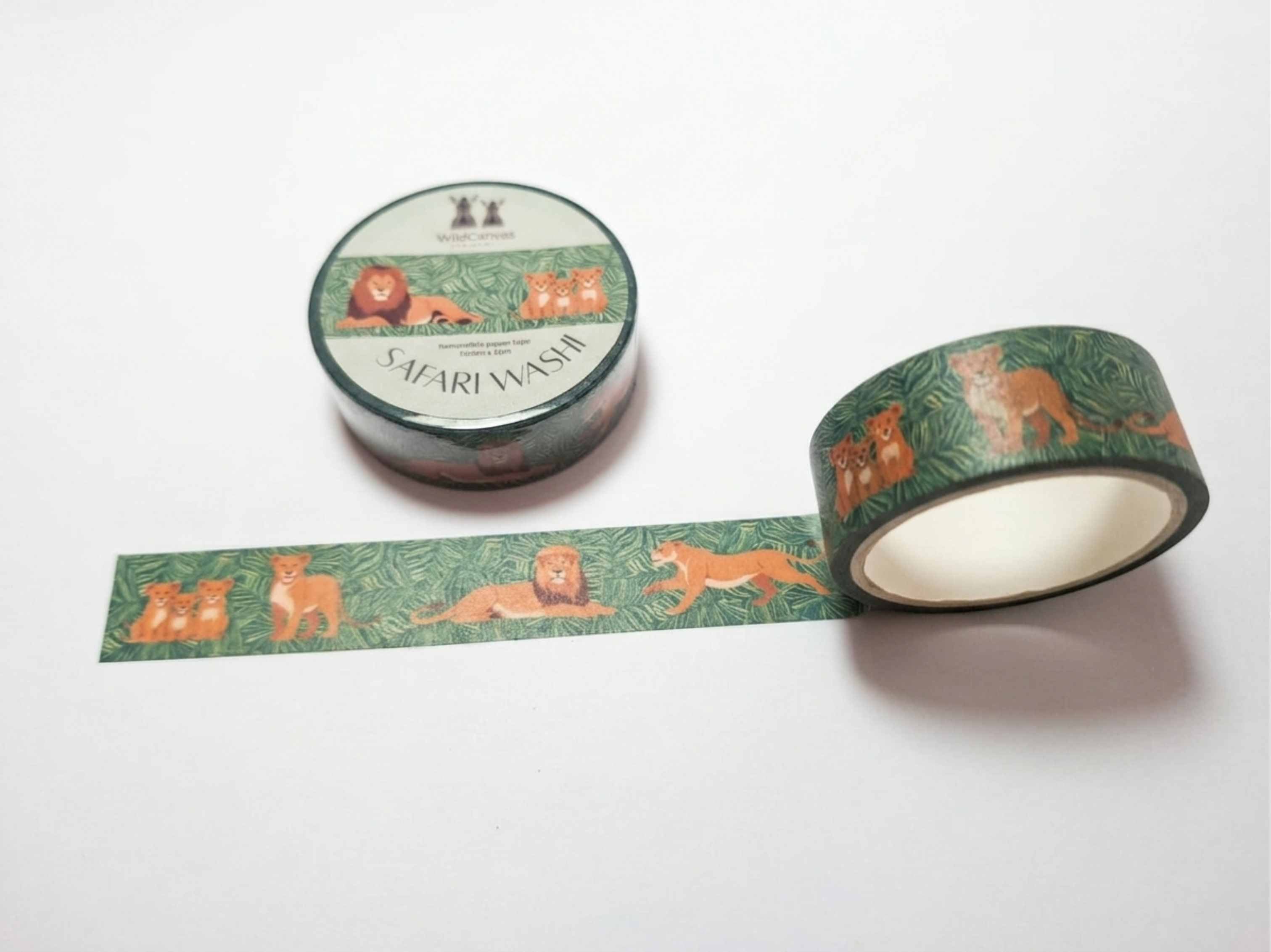 Safari Washi Tape Lion - Wildlife Craft Tape
