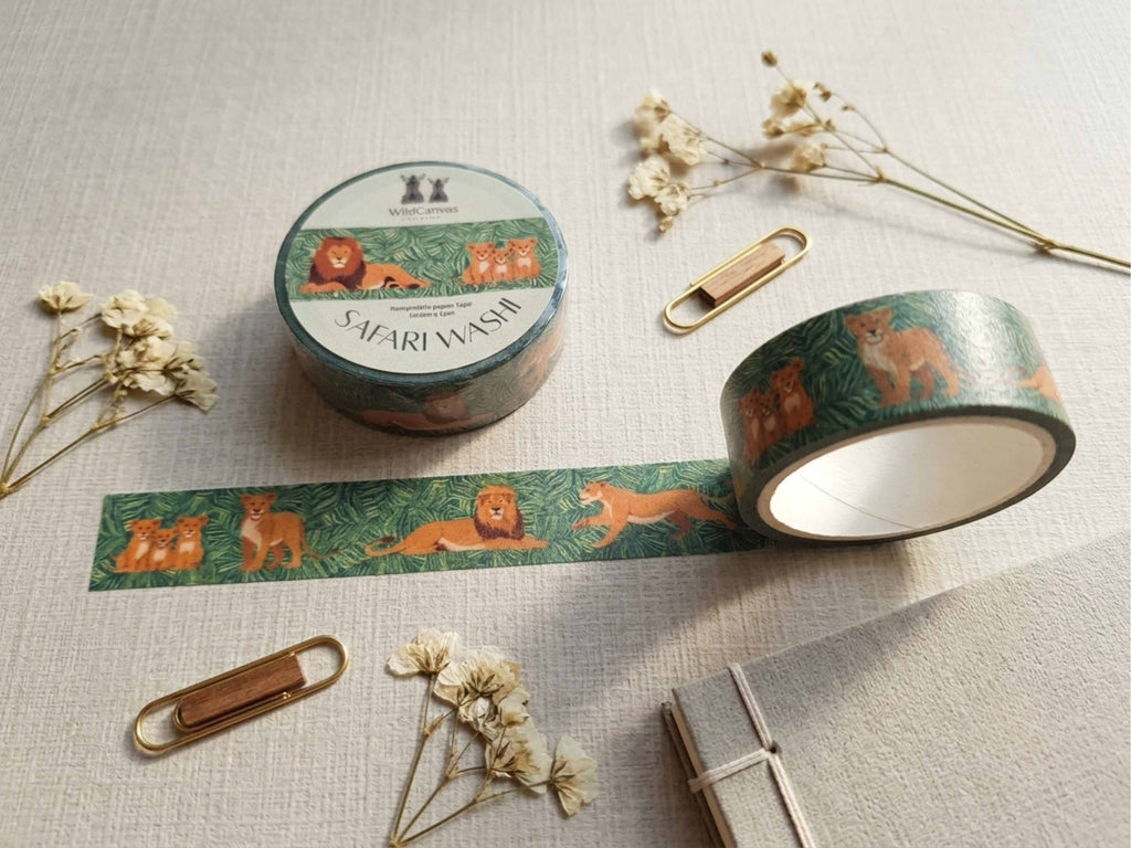 Safari Washi Tape Lion - Wildlife Craft Tape