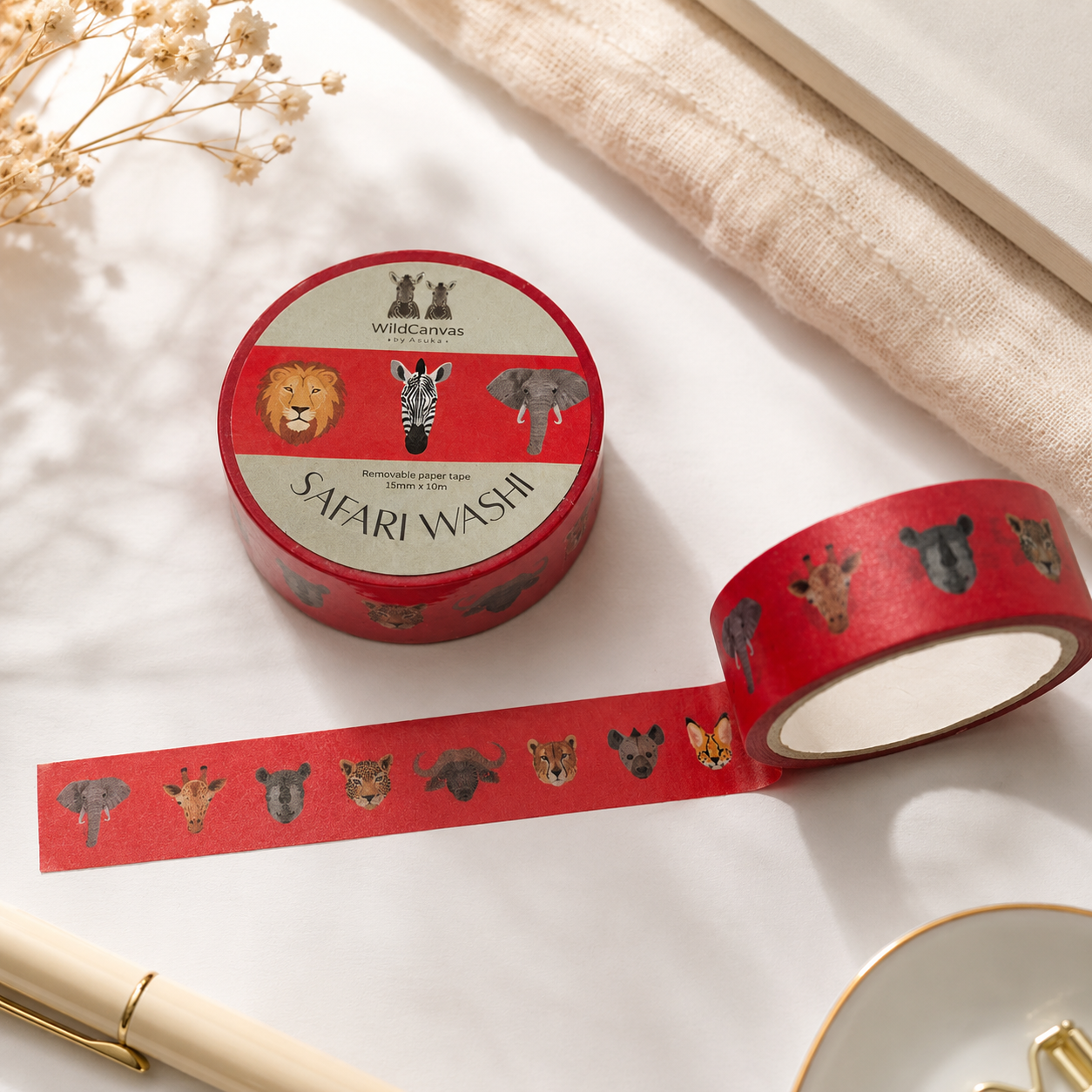 Safari Washi Tape Safari Animal  - Wildlife Craft Tape