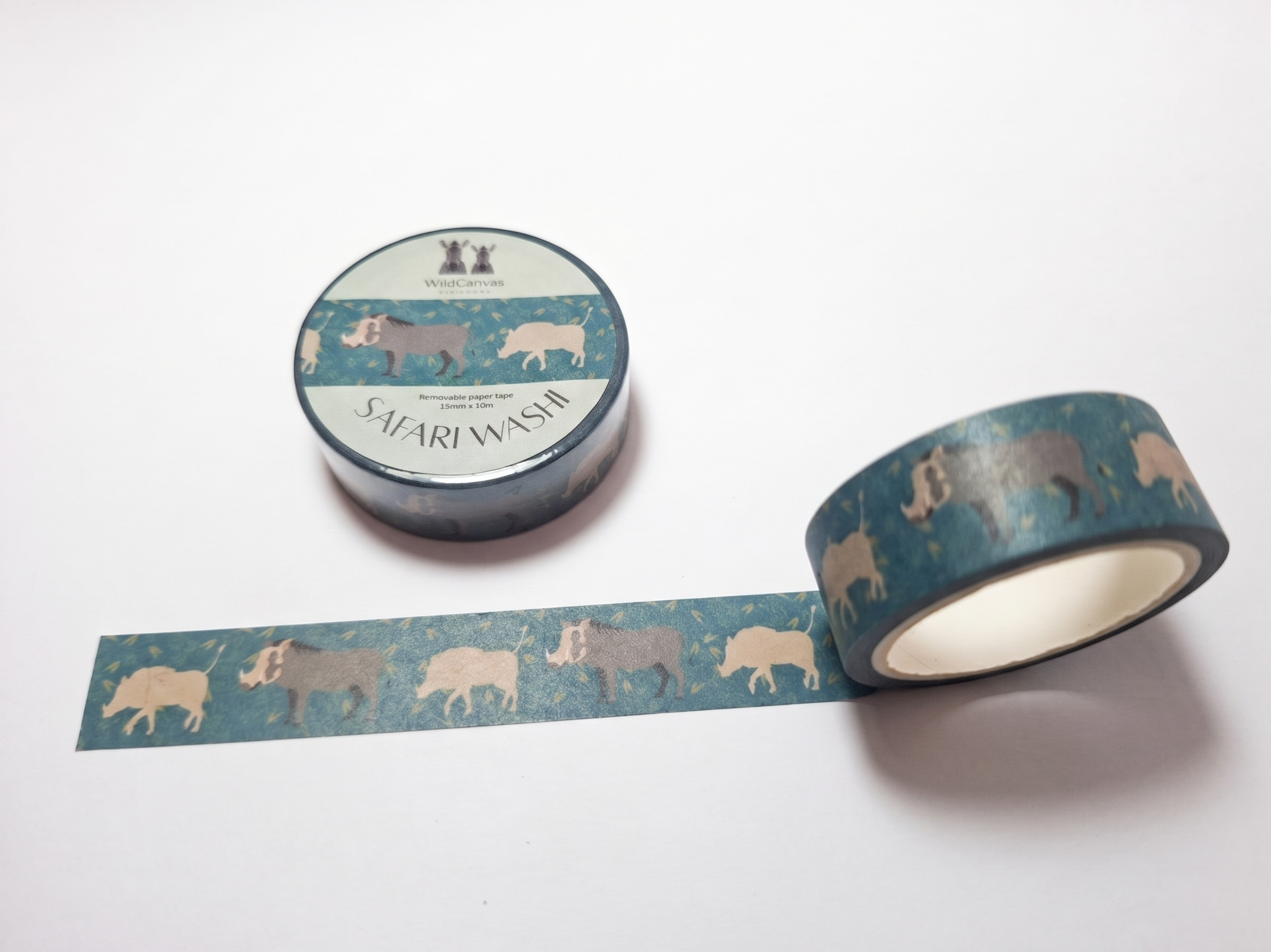 Safari Washi Tape Warthog - Wildlife Craft Tape