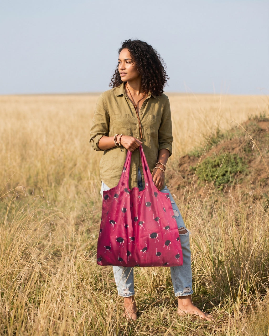 Ostrich Reusable Shopping Bag - Ultralight Ripstop Tote