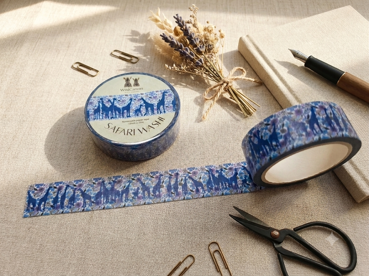 Safari Washi Tape Giraffe- Wildlife Craft Tape