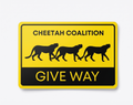Sticker - Wildlife Warning Sign - Cheetah