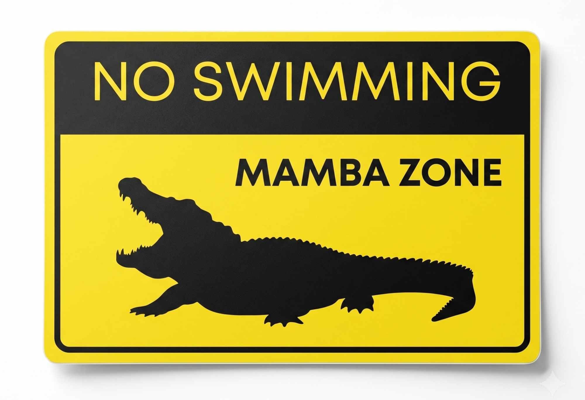 Sticker - Wildlife Warning Sign - Crocodile